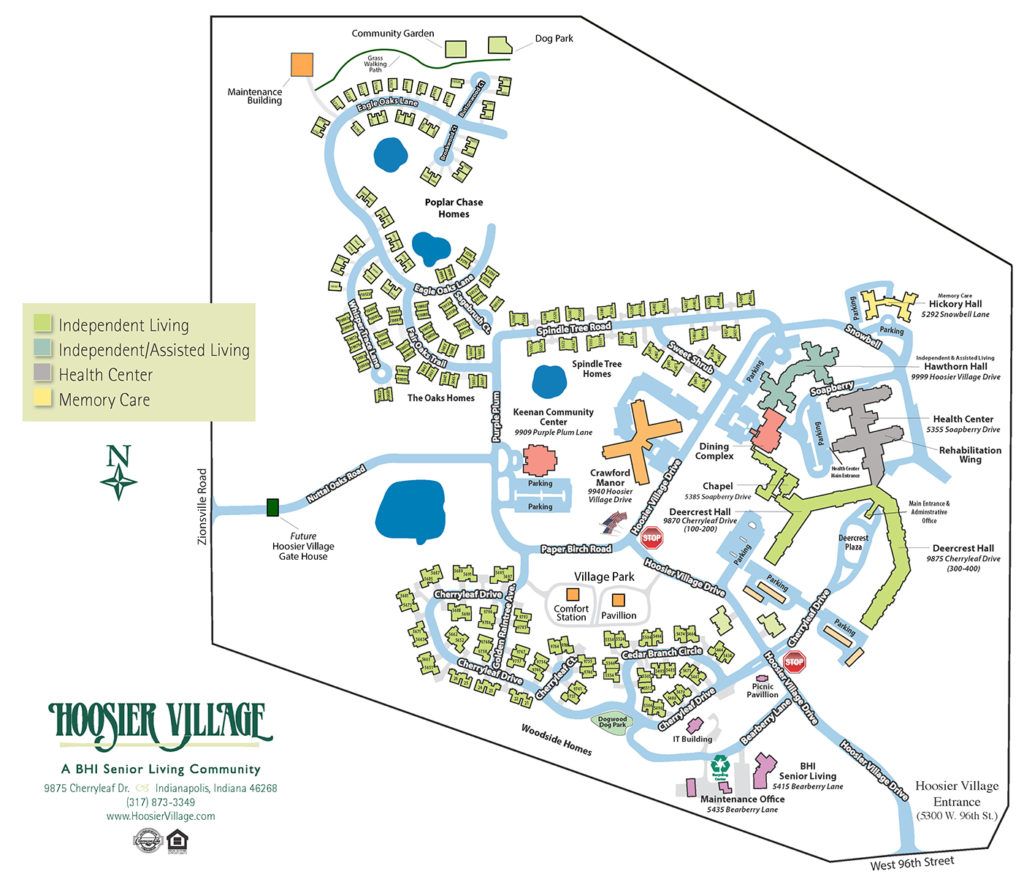 2018 Hoosier Village Campus Map | Hoosier Village